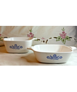 (2) VINTAGE CORNING WARE Cornflower (1) P-43-B 22oz &amp;(1) Petite Pans - P-41 - £11.05 GBP