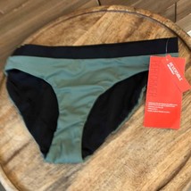 NWT Zella Performer Banded Reversible Bikini Bottom in Black/Green Size XS - £18.54 GBP