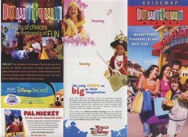 Disney&#39;s Downtown Guidemap Walt Disney World 1993 Marketplace Pleasure I... - $27.72