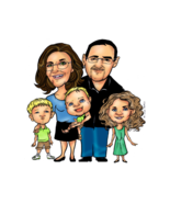 Custom Father&#39;s Day gift caricatures drawn from photos Personalized port... - $87.42 CAD
