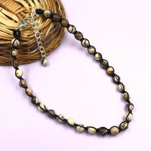 Natural Peanut Wood Jasper 8x8 mm Beads Adjustable Thread Necklace ATN-12 - £11.99 GBP