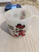 Vintage WALT DISNEY  Mickey &amp; Minnie Mouse White Milk glass coffee mug R... - €6,79 EUR