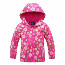 Girls Windbreaker Jacket For Child Clothing 2021  Flower Polar Fleece Girls Oute - £55.13 GBP