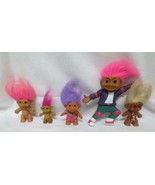 Lot 5 Troll Dolls Russ, Uneeda, Tinsel Hair, Cave  Person clothes - $20.00