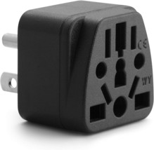 US Travel Plug Adapter EU AU UK NZ CN in to USA B Grounded 3 Prong USA W... - £17.73 GBP