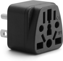 US Travel Plug Adapter EU AU UK NZ CN in to USA B Grounded 3 Prong USA W... - £16.63 GBP