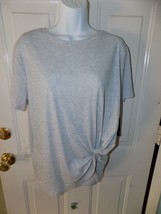 APT. 9 Lav. Grey Ribbed Short Sleeve Shirt Size L Women&#39;s NEW - £13.64 GBP