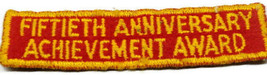 Vintage Boy Scout Patch Fiftieth Anniversary Achievement Award - £15.81 GBP