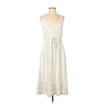 Ann Taylor LOFT Beach Dress Beachy Feminine Striped Ruffled Midi Sun Dre... - £20.95 GBP