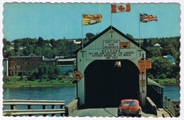 Postcard Longest Covered Bridge In The World Hartland NB Moulton Maine - £3.09 GBP