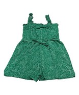 Clover And Sloane Romper Womens 18 Kelly Green Smocked Polka Dot Ruffle ... - $29.30