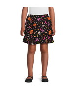 Wonder Nation Girls Halloween Print Tiered Skirt Black Soot XL (14-16) - $271.05 MXN