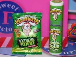 Apple Warheads Spray Candy &amp; Extreme Sour lot fits Barbie Dollhouse Mini brands - £4.69 GBP
