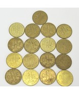 Ryko One Car Wash Token Blank Reverse Lot of 17 Very Rare Vintage Brass - $36.17 CAD
