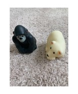 Fisher Price Gorilla &amp; Polar Bear Little People Choo Choo Train Zoo Anim... - $150.77 MXN