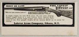 1936 Print Ad Lefever Arms Shotguns with Single Trigger Made in Ithaca,New York - £7.17 GBP