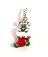 Brighton Christmas Puppy Charm, J99782, Silver/Enamel Finish, New  - $409.23 MXN