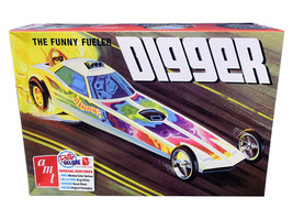 Skill 2 Model Kit Digger Dragster The Funny Fueler 1/25 Scale Model AMT - $46.44