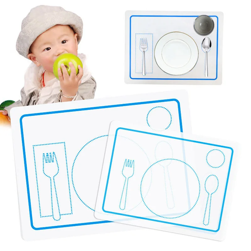 Baby Montessori Silicone Placemats Child Silicone Food Mat Tableware Tray Dishes - £12.16 GBP+