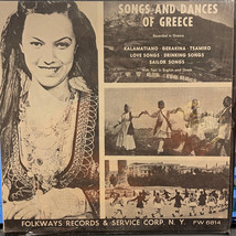 Songs And Dances Of Greece 10&#39; Ten Inch LP-Folkways 33 1/3  VG+/VG+ In Shrink - £11.67 GBP