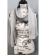 Calvin Klein Ribbed Scarf Unisex One Size Heather Gray Metallic Neck Warmer - $24.47
