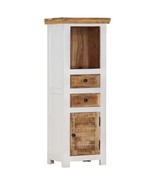vidaXL Highboard Brown and white Solid mango wood Medium Highboard - $413.15 CAD