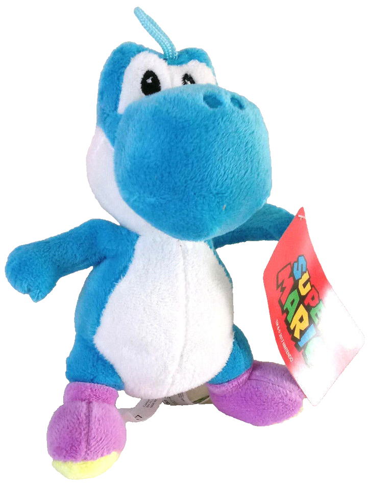 8.5 inches Blue Yoshi. Super Mario Brothers Plush Nintendo Toy. NWT. Off... - $15.67