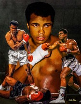 Muhammad Ali Legendary Boxer Collage Sonny Liston Knock Out Cassius Clay Boxing  - £10.17 GBP