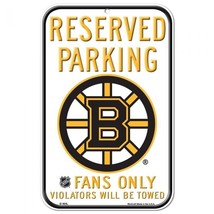 BOSTON BRUINS RESERVED PARKING 11X17 PLASTIC SIGN NEW AND OFFICIALLY LIC... - £11.27 GBP