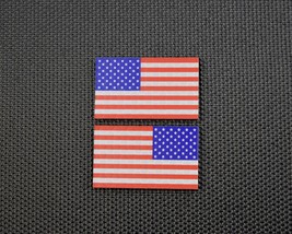 2&quot; x 1.2&quot; Mini-Small SOLAS Reflective US Flag Patch Set USA SAR Police M... - $15.85
