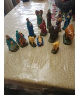 Chalkware Nativity Complete Set 13 Pieces Christmas Holiday Décor - Rare... - $36.24 CAD