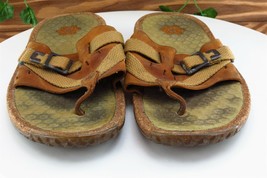 Teva Size 7 M Brown Flip Flop Leather Men Shoes - £15.44 GBP