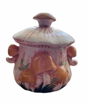 Vintage Arnel&#39;s Mushroom Ceramic Sugar Set Multicolor Home Kitchen Decor - £18.87 GBP