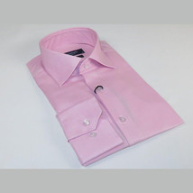 Mens 100% Cotton Oxford Shirt Manschett by Quesste Turkey Slim Fit 4029-02 Pink image 4