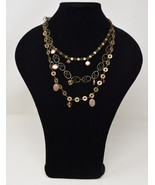 Liz Palacio’s Vintage Crystal Pearl in Stone Multi Strand Necklace 18.5&quot; - $48.74 CAD