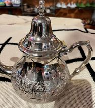 Moroccan teapot, Moroccan silver teapot, Moroccan teapot Without Legs - $90.25