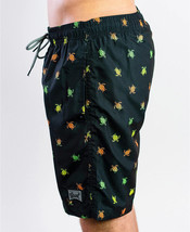 Beautiful Giant Men&#39;s Beach Swim Pocketed Swim Trunks Tortoise Black-Sma... - $278.27 MXN
