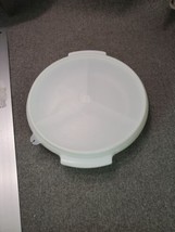 TUPPERWARE Suzette White Relish Dish Tray #608-11  With Lid - $7.60