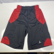 Nike Jordan Basketball Shorts Mens S Red Black 12&quot; Inseam Jumpman Baggie - £22.88 GBP