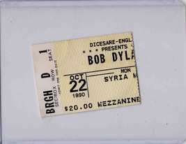 Oct 22 1990 Bob Dylan Ticket Stub Syria Mosque Pittsburgh - $49.49