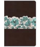 KJV Study Bible Personal Size, Espresso/Teal LeatherTouch by Edwin Blum... - $55.44 CAD