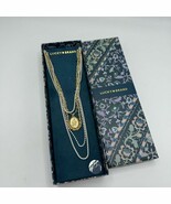 Lucky Brand Drama Layer Necklace Two Tone Gold &amp; Silver Tone Snake Pendant - $631.35 MXN