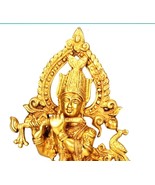 Handcrafted Brass Krishna Religious Idol Figurine Hindu God Sculpture St... - $543.84 CAD