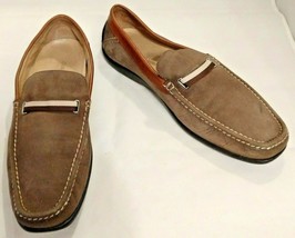 Johnston & Murphy Suede & Leather Loafers Brown Size 11.5M - £10.57 GBP