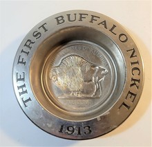 Vintage Avon Metal - The First Buffalo Nickel 1913  Dish/Soap Dish/ Trin... - $9.49