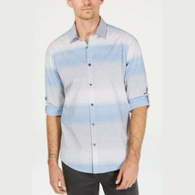 Alfani Mens Regular-Fit Ombré Stripe Shirt, Size XXL - $24.75