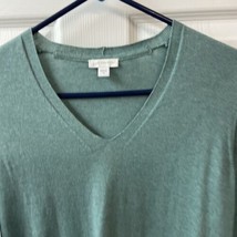 J Jill Loves Silk and Cotton Sweater Womens Size XS Green Knotched Wrists - $17.68