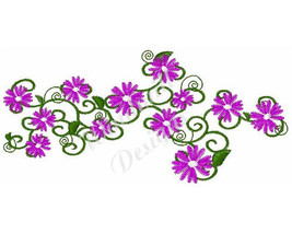 Purple Daisies Flowers  - Machine Embroidery Design - £2.78 GBP