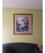 Vintage White Hero And Lotus Signed Numbered Print by LENA LIU 223/1950 ... - $98.99