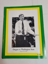 Vintage 1990s University of Oregon Ducks Basketball Game Program vs WSU ... - $13.22